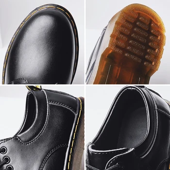 Брандираната работна обувки, дишаща мъжки Оксфорд обувки-високо качество на модела мъжки обувки апартамент мода естествена кожа ежедневни обувки Бизнес