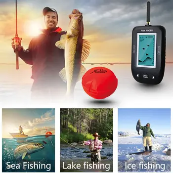 Българско меню! Erchang Fish Finder акумулаторна безжично дистанционно сонара за риболов 36-42 м дълбочина на водата сонар за риболов finder