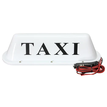 Бял водоустойчив такси netic база на покрива на кабината на автомобила led знак на светлината на лампата 12 В PVC