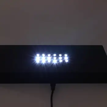 Бяла светлина 18 LED Light Лампа Base Stand Plastic Material 3D USB Night Lamp Bases For Art Work Crystal Glass Display