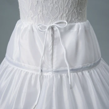 В Наличност 3 Обръч Един Слой 2020 Бяла A-Line Flower Girl Dress Долната Пола На Дете С Обръч В Долната Пола Сватбени Аксесоари За Младоженци