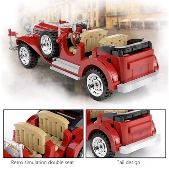 В наличност Sembo 701650 617шт Техника Car Toys MOC Jalopy Roadster модел кола играчки за изграждане на блокове, тухли детски коледни подаръци