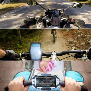 Велосипеден притежателя на 360 завъртане регулируема Универсален калъф телефон велосипеден държач за IPhone, Samsung, Huawei, Xiaomi и GPS устройства