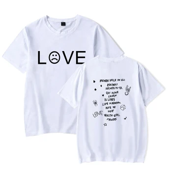 Висока quanlity Lil Пийп HELLBOY сладък Kpop тениска за печат свободно време с къс ръкав Риза памук За-образно деколте удобен момче момиче Майк