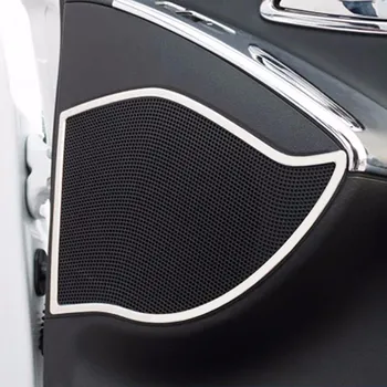 Високо качество ABS покритие финала на аудио пръстен на колата стикер врати говорител украса кръг капак за Hyundai IX35 2010-4шт