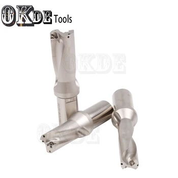 високо качество на 3D ZD03 double 13mm to 40mm Power SPMG insert indexable drills SP U drills triangle coolant drilling