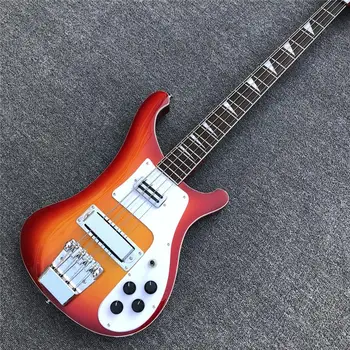 Високо качество на Red Burst 4 струни на Stela 4003 модел на бас-китара,обичай Палисандър лешояд електрически бас,най-доброто оборудване