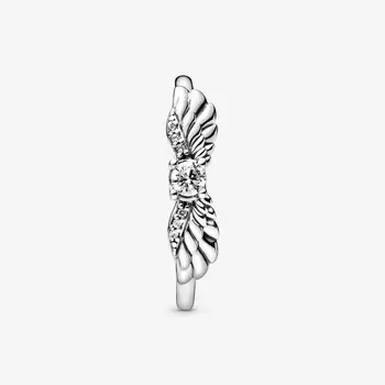 Високо качество на автентични 925 сребро Дамски пръстени полиран Отворено сърце пръстен за жени Engagemen годишнина направи си САМ бижута
