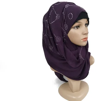Високо качество на Диамант памук, вискоза шал / шалове мюсюлманин. → wrap шалове, дълги лента за глава може да изберете цвят