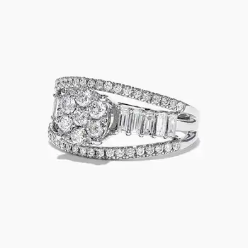 Високо качество на Треска пръст пръстен за Дамата павиран вътрешен Бял CZ луксозни горещи Принцеса жени сватбени и годежни пръстени бижута