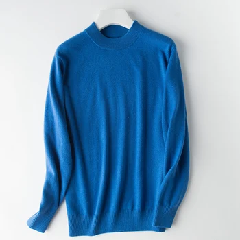 Високо качество на чист кашмир възли скок човек 9 цвята Oneck пуловер с дълъг ръкав мъжки пуловер нова мода 