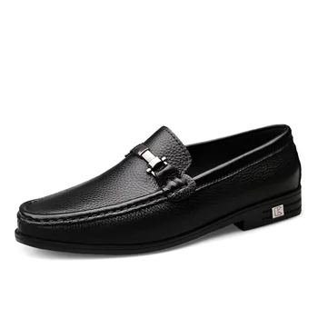 Висококачествени Мъжки обувки от естествена кожа, Ежедневни обувки водоустойчив плюс размер мокасини мокасини удобни обувки за шофиране мъжете