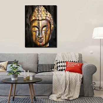 Високото майсторство на художника ръчно рисувани високо качество на съвременната индийска Балийски маслена живопис върху платно съвременен портрет на Буда маслена живопис