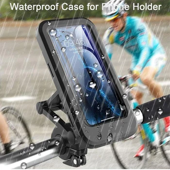 Водоустойчив калъф телефон под наем за монтиране на телефон чанта велосипеден волана на Притежателя на мобилен телефон за мотоциклет универсален водоустойчив VH