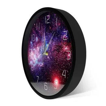 Вселената е пространство, Галактика печат стенен часовник не тиктака часовникът на звездното небе стенни часовници за кухня хол спалня Начало произведения на изкуството подарък