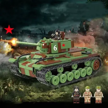Втората световна война Съветската армия резервоар КВ1, играчки за деца над 6 години по време на Втората световна война (танк а-726 броя)