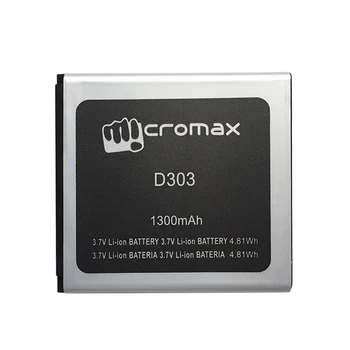 Высокомарочная батерия Литиево-Йонна батерия D303 D 303 1300mAh за батерия на мобилния телефон Micromax D303