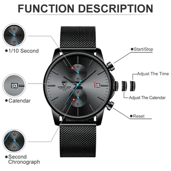 Гепард мода луксозни кварцови часовници за мъже casual Хронограф Спортни мъжки часовник водоустойчив дата ръчен часовник Relogio Masculino