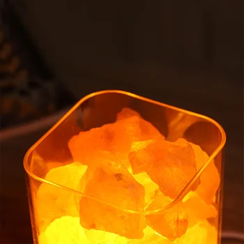 Гималайская Кристален солна лампа цветна Usb Night Light е натурален отрицателен йон солна лампа led Лавовая лампа за пречистване на въздуха лека нощ