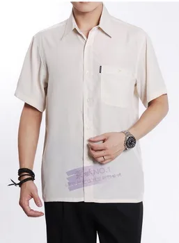 годишна ежедневна риза Риза с къс ръкав пет години тънка коприна на ризата мъже slim fit ризи M, L, XL, XXL, XXXL , XXXXL 15