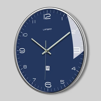 Големите стенни часовници с модерен дизайн метал хол часовници начало спалня офис тихи часове кухня Reloj Cocina идеи за подарък FZ112