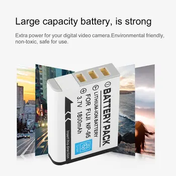 Голям капацитет 1800mAh ртутьсодержащий литиево-йонна батерия подмяна на резервната батерия за фотоапарат FUJI NP-95