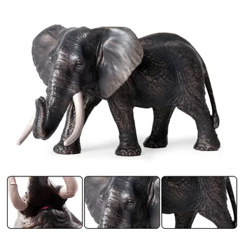 Голям моделиране на диви животни плътен слон PVC модел фигурки колекция миниатюрни образователни забавни играчки за деца