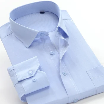 Голям размер S-10XL мека и удобна-висококачествени риза в райе 2020 есенна марка дрехи бизнес ежедневни младежки свободна риза