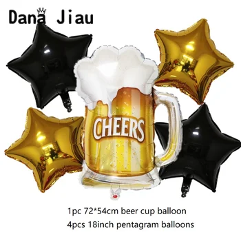 Голяма Чаша бира балон 20 години честит рожден Ден на Партията сватбена украса балони празник на Децата на тема балон