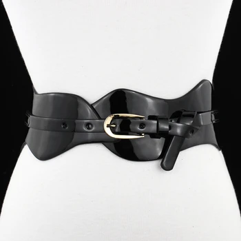 Гореща мода изкуствена кожа, тъкане на остър регулируема широк колан колан Cummerbund рокля колан за жени ceinture femme de marque