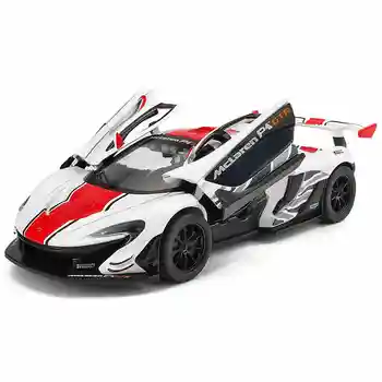 Гореща продажба на High Simulation Supercar McLaren P1 Car model 1:32 Alloy Pull Back Kid Car Toy 2 Open Door детски подаръци на едро