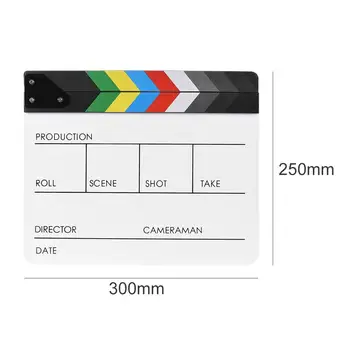 Гореща Продажба На Филм Clapper Board Класически Нежни Акрилни Цветни Режисьор На Видео Сцена Clapperboard Филм Филм Clapper Cut Prop