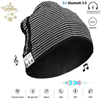 Горещи продажба безжичен Спорт BluetoothV5. 0 слушалки слушалки слушалки музика смарт шапка с микрофон, Стерео високоговорител Handfree зимата е топло