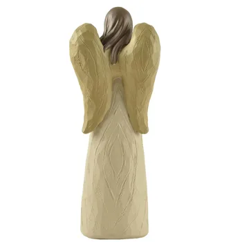 Горещи продажба дърво текстурирани смола малки ангелчета молящийся Ангел с Крила на Фея Ангел фигурка закрит статуя на домашен интериор