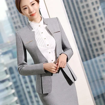 Горещи продажба официални костюми дамски униформи елегантен бизнес панталони пола костюми дамски работни облекла офис костюми, сака S-4XL