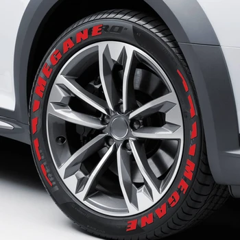 Гума 3D лого Auto Tire Letterings Wheel Label САМ етикети за Renault Megane 2 3 Car Tire Wheel Letters стикер автомобилни аксесоари