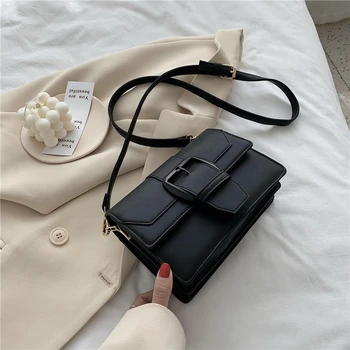 Дамска чанта Crossbody 2020 New Fashion Designer 4 цвята корица изкуствена кожена чанта Simple Daily Travel Messenger чанта през рамо