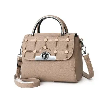 Дамска чанта-Vintage Casual Мъкна Top-Handle Women Messenger Bag рамото студентски чанта портфейл кожен портфейл 2020 нов