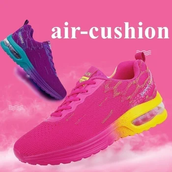 Дамски модни дишаща удобен джогинг спортни спортни обувки, маратонки Slip-on лек спортен бягане, ходене и фитнес зала обувки
