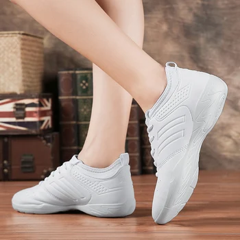 Дамски спортни обувки от микрофибър кожата професионална аеробика обувки танцови обувки дамски спортни обувки, Дамски обувки
