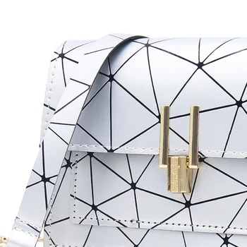 Дамски чанти за рамо изкуствена кожа геометрична печат Пратеника на корейски чанта