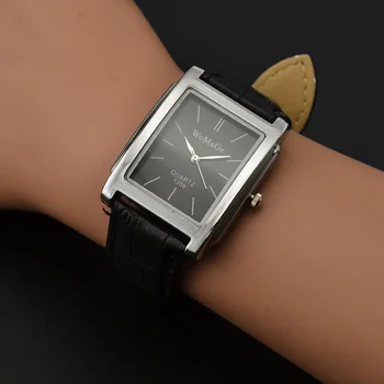 Дамски часовник WoMaGe най-добрата марка на луксозни дамски часовници дамски часовници с Кожена каишка женски правоъгълни часовници Reloj Mujer