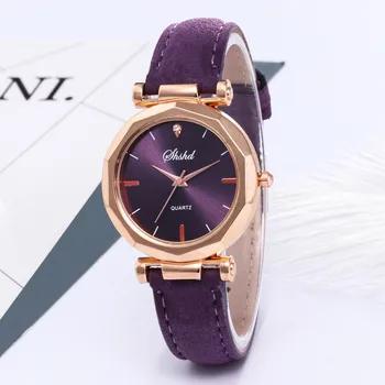 Дамски часовници планински кристал, дамска мода кожа всекидневният луксозни часовници аналогов Кварцов часовник гривна часовник relogio feminin