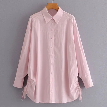 Дамски Широки И Дълги Ризи Есен 2020 Нова Мода С Дълъг Ръкав Blusa Feminino Plus Shirt
