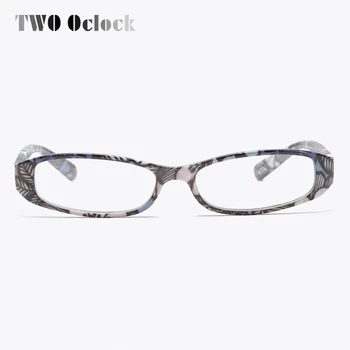 Два часа очила за четене жените цветен принт пресбиопия очила за точка на оптични очила с чанта +1.0/1.5/2.0/2.5/3.0/3.5/4.0