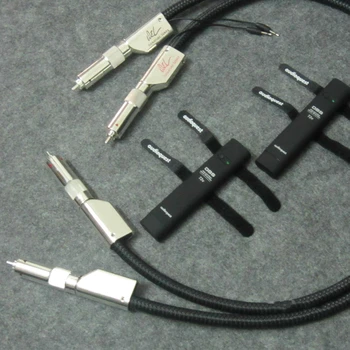 Двойката WEL подпис RCA кабел за връзка HiFi аудио кабели със сребърно покритие RCA съединители