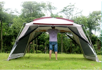 Двупластова външна солнцезащитная палатка/4Corners garden arbor/Multiplayer leisure party къмпинг tent изпратете един чифт полюси