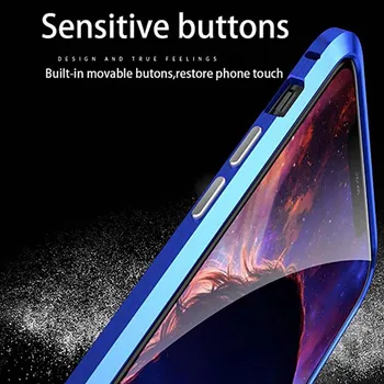 Двупосочен стъклен магнитен метален корпус за Samsung Galaxy М31 A11 A81 A91 S20 Ultra S20 S8 S9 S10 Plus S10E A50 A70 A30 A10 A80