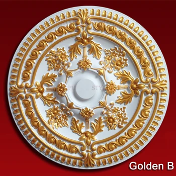 декоративен медальон полилей на тавана Роза окачен лампа на базата на панел таванна плоча украса изход ПУ
