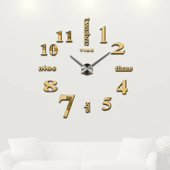 Декорация на дома кварцевое декорация на дома големи стенни часовници модерен дизайн, 3D DIY големи декоративни стенни часовници Часовници стенни уникален подарък